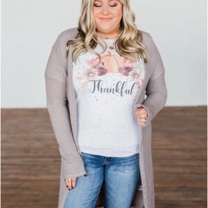 Kori long waffle long outwear thin knitwear size large